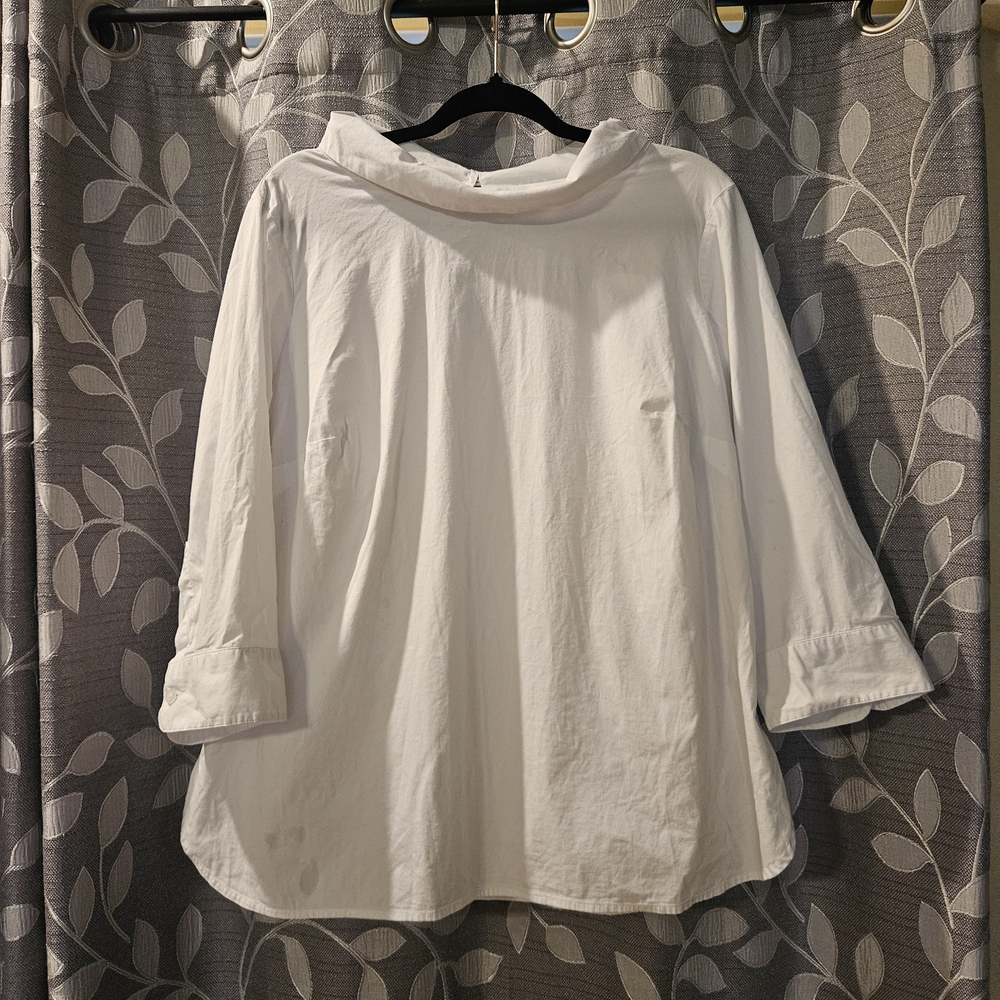 Talbots White Button Down Shirt